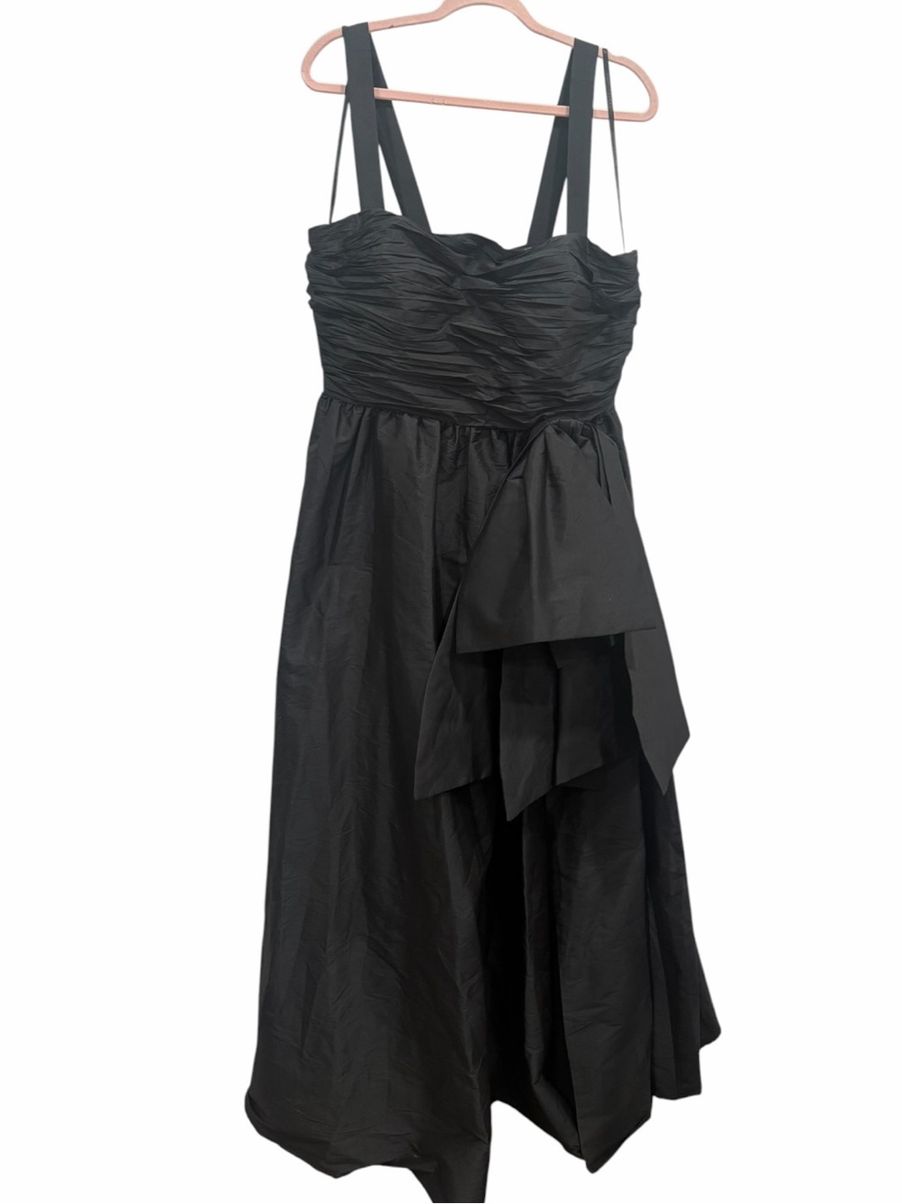 Donna Karan New York Black Ruched Ball Gown Dress Size 14 NWT Formal Evening - Picture 7 of 10